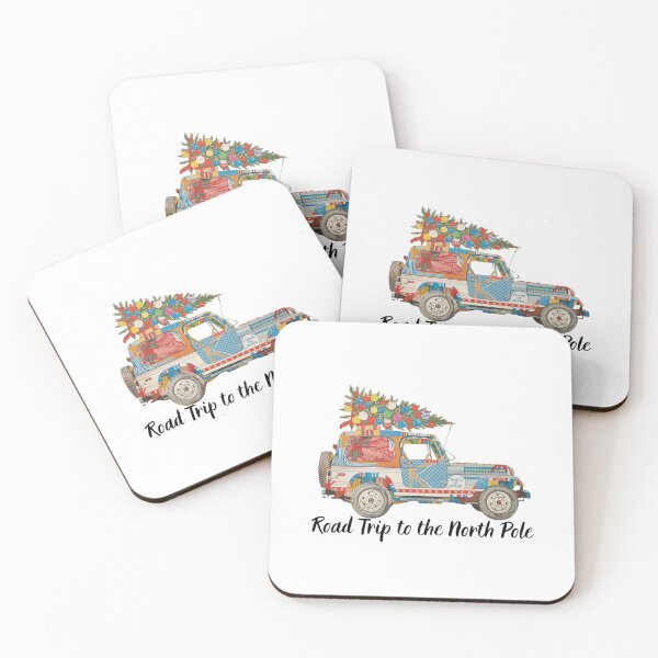 Item preview, North Pole Road Trip – Christmas Jeep Loaded with Gifts IllustrationIllustration designed and sold by MiszungART.