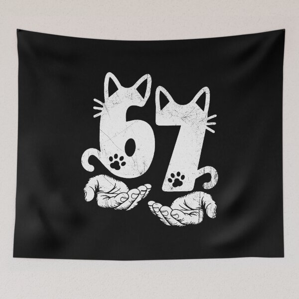 Item preview, Vintage Cat Number 67 Design with Caring Hands designed and sold by MotivaChic.