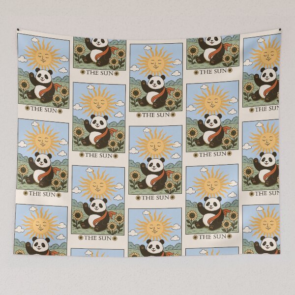 Item preview, Panda Sun Tarot Card designed and sold by MoonwalkDesigns.