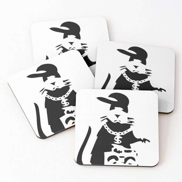 Item preview, Stencil Rat DJ With Chain and Boombox designed and sold by DonVivaldo.