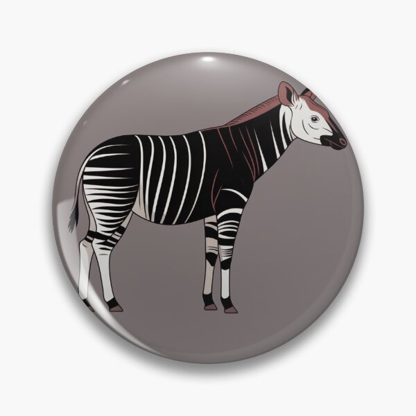Item preview, Elegant Okapi Illustration – Unique Striped Forest Giraffe Art designed and sold by Royalsticker.