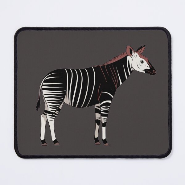 Item preview, Elegant Okapi Illustration – Unique Striped Forest Giraffe Art designed and sold by Royalsticker.
