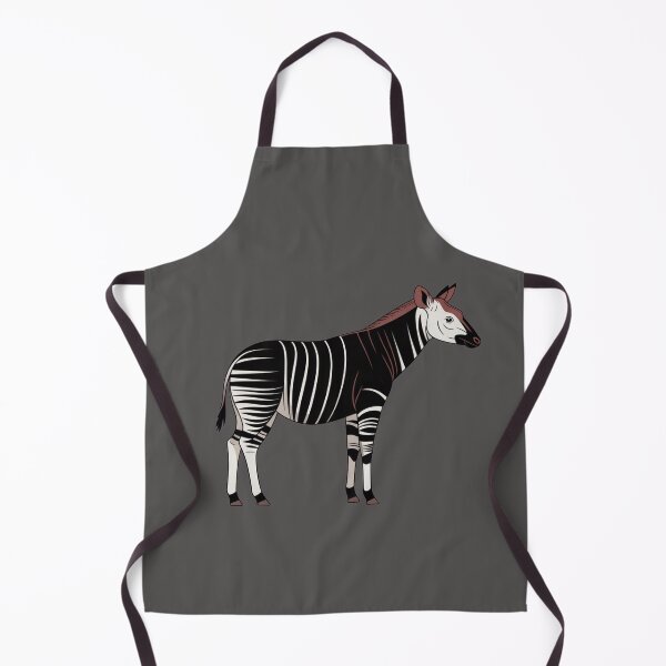 Item preview, Elegant Okapi Illustration – Unique Striped Forest Giraffe Art designed and sold by Royalsticker.