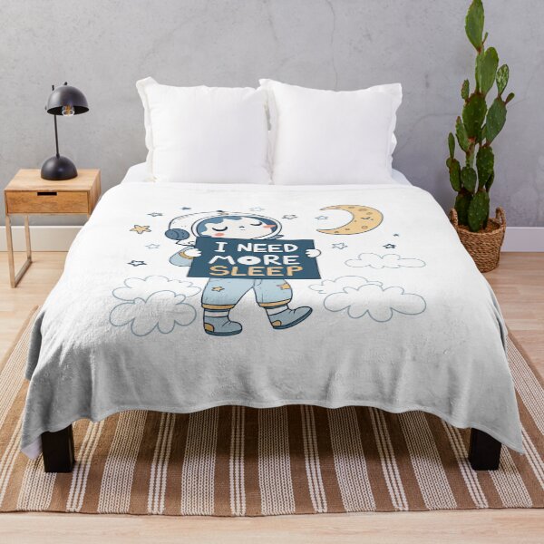 Item preview, I Need More Sleep – Cute Space Kid Illustration, Kawaii Sleepy Astronaut Art designed and sold by VivoStudio.