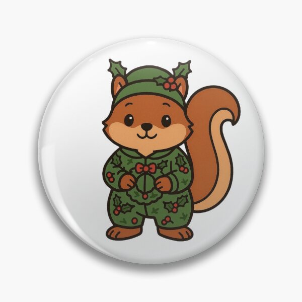 Item preview, Squirrel Holding Wreath – Cute Christmas Squirrel designed and sold by Confuzz1ed.