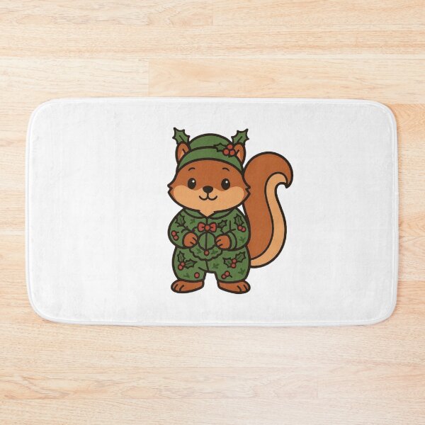 Item preview, Squirrel Holding Wreath – Cute Christmas Squirrel designed and sold by Confuzz1ed.
