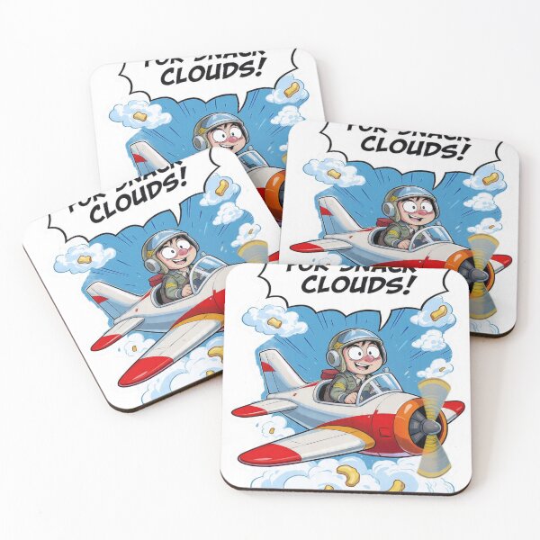 Item preview, Cleared for Snack Clouds Pilot Comic Sticker designed and sold by Gscode.
