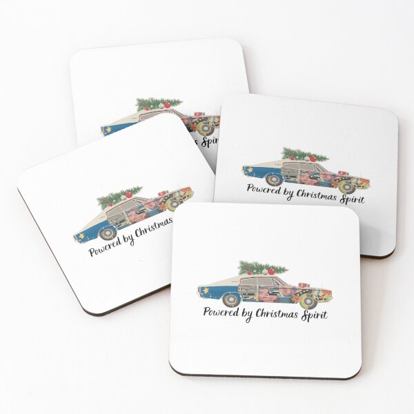 Item preview, Powered by Christmas Spirit – Retro Holiday Car with Tree Illustration designed and sold by MiszungART.