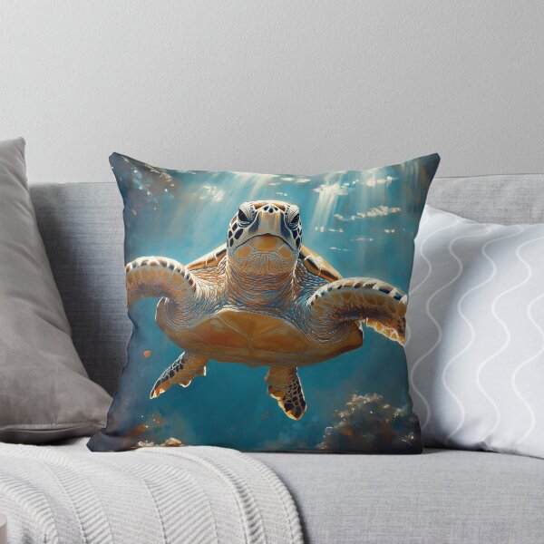 Item preview, Sea Turtle Series – Reef Light Glide Painting designed and sold by CuongArtLab.