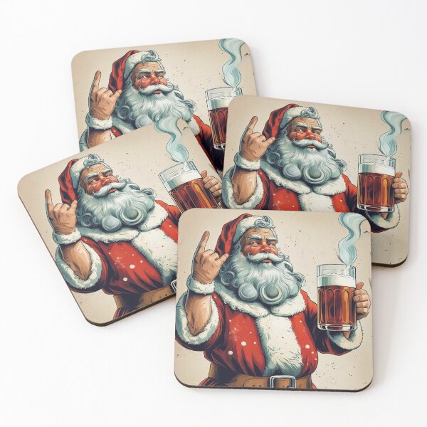 Item preview, Santa Claus Rocks with Beer - Merry Christmas designed and sold by RSDigitalPrintDesign.