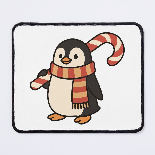Item preview, Penguin Carrying Candy Cane – Adorable Holiday Penguin designed and sold by Confuzz1ed.