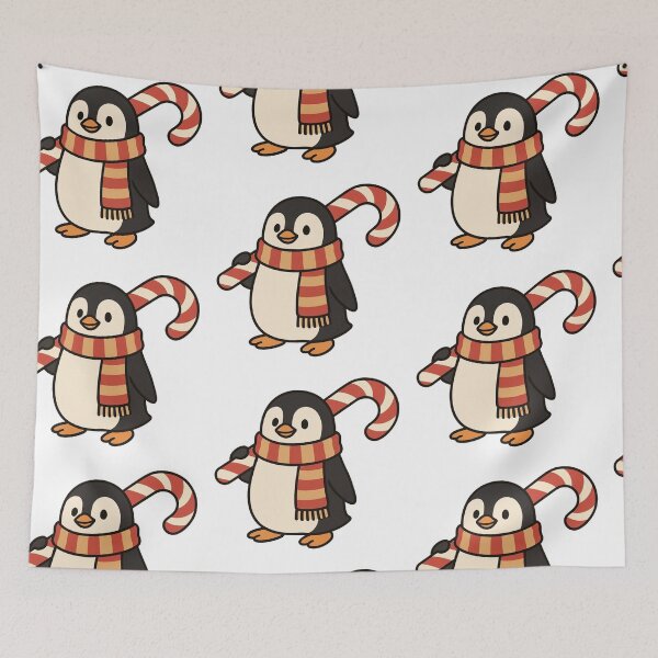 Item preview, Penguin Carrying Candy Cane – Adorable Holiday Penguin designed and sold by Confuzz1ed.