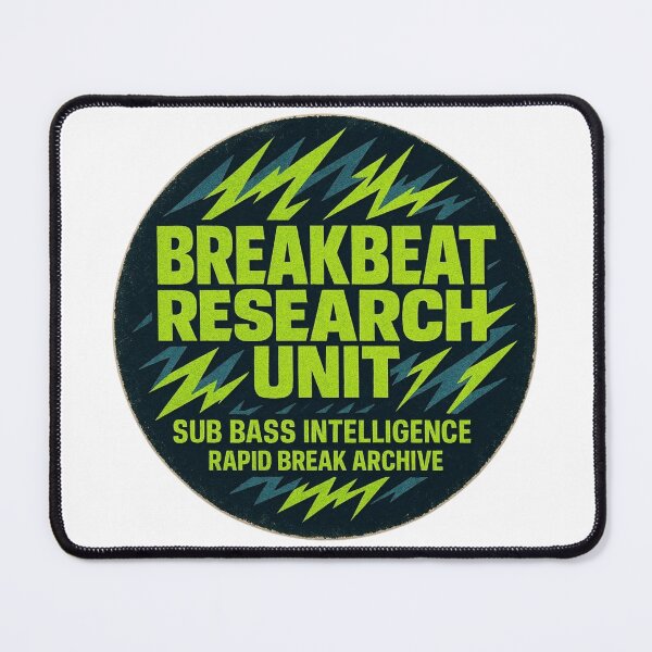 Item preview, Breakbeat Research Unit Logo – Jungle Breaks Bass Sticker designed and sold by |TRSSHOP|.