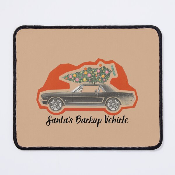 Item preview, Santa’s Backup Vehicle – Funny Retro Christmas Car Illustration designed and sold by MiszungART.