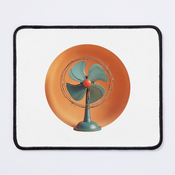 Item preview, Retro Breeze: Teal Fan with Vintage Pop Flair designed and sold by ForeverPrintsOK.