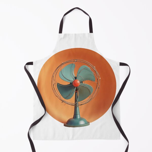 Item preview, Retro Breeze: Teal Fan with Vintage Pop Flair designed and sold by ForeverPrintsOK.