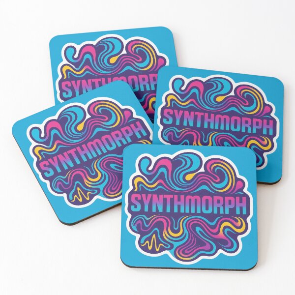 Item preview, Synthmorph Psychedelic Neon Design – Colorful Electronic Sticker designed and sold by |TRSSHOP|.