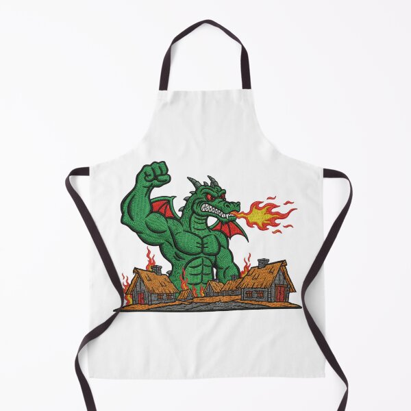 Item preview, Trogdor the Burninator Homestar Runner Faux Embroidery Sticker designed and sold by GeniePixel.