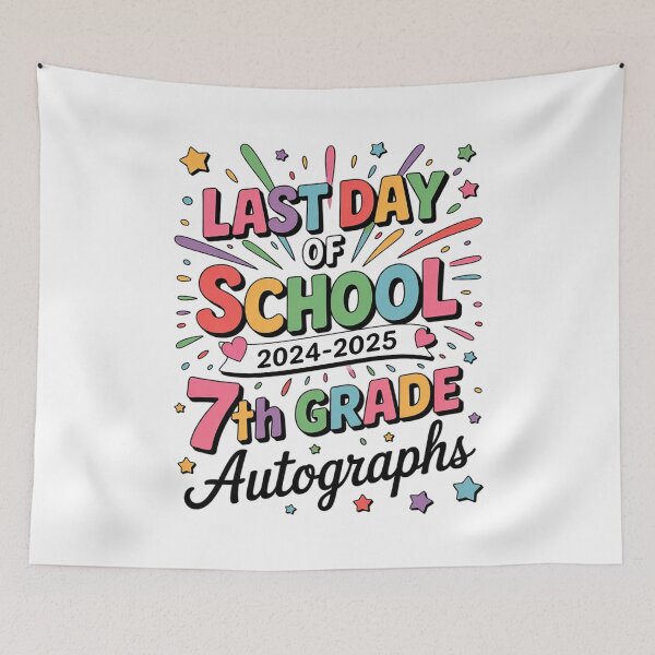 Item preview, Last Day of School Autographs 7th Grade Graduation 2025 1  designed and sold by BeetleMalon.