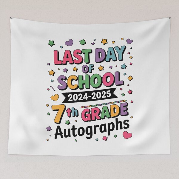 Item preview, Last Day of School Autographs 7th Grade Graduation 2025  designed and sold by THagBlue.