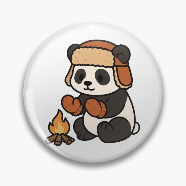 Item preview, Panda Warming Paws by Fire – Cozy Winter Panda designed and sold by Confuzz1ed.