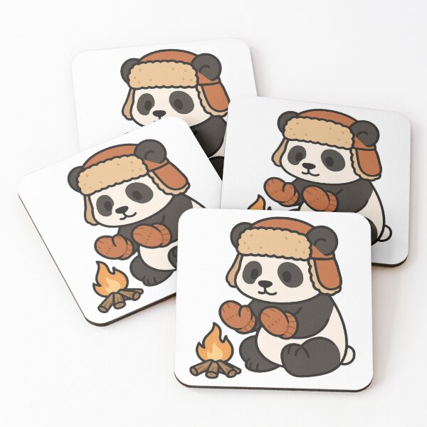 Item preview, Panda Warming Paws by Fire – Cozy Winter Panda designed and sold by Confuzz1ed.