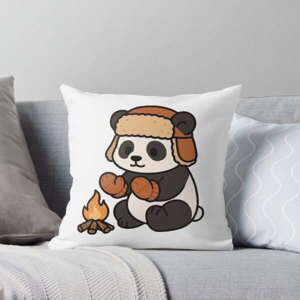 Item preview, Panda Warming Paws by Fire – Cozy Winter Panda designed and sold by Confuzz1ed.
