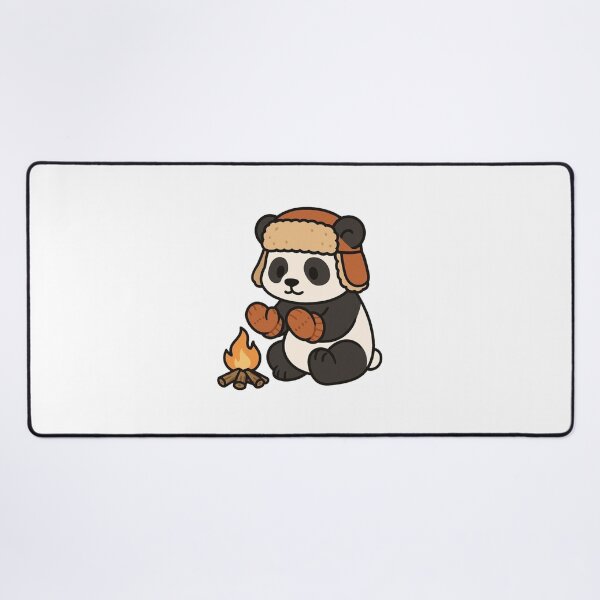 Item preview, Panda Warming Paws by Fire – Cozy Winter Panda designed and sold by Confuzz1ed.