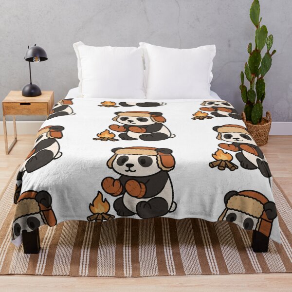 Item preview, Panda Warming Paws by Fire – Cozy Winter Panda designed and sold by Confuzz1ed.