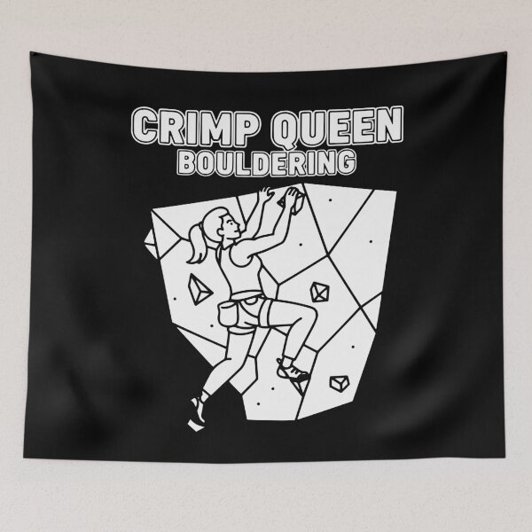 Item preview, Crimp Queen Bouldering Rock Climbing Fun designed and sold by LuminOrb.