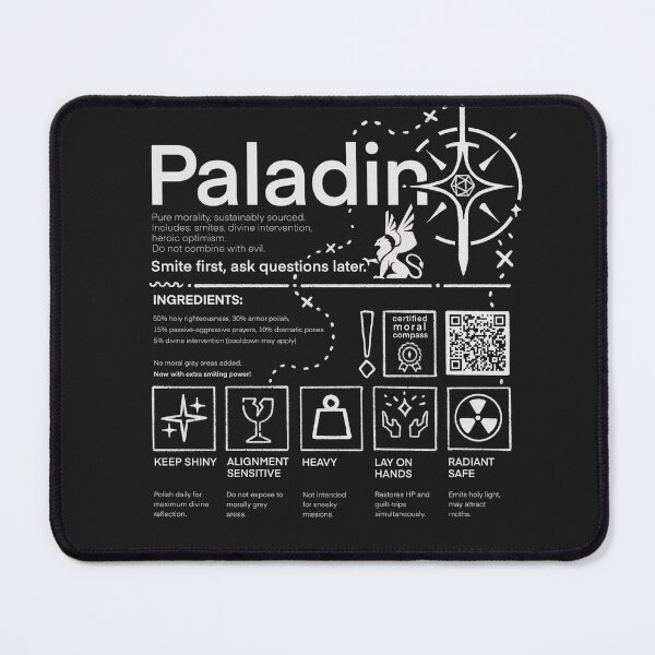 Item preview, D&D Classes - Paladin: Handle with Care | DnD Survival Kit designed and sold by keyvei.