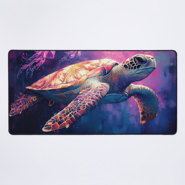 Item preview, Sea Turtle Series – Ethereal Drift Painting designed and sold by CuongArtLab.