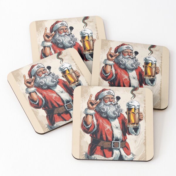 Item preview, Santa Claus Rocks with Beer, cigar - Merry Christmas designed and sold by RSDigitalPrintDesign.