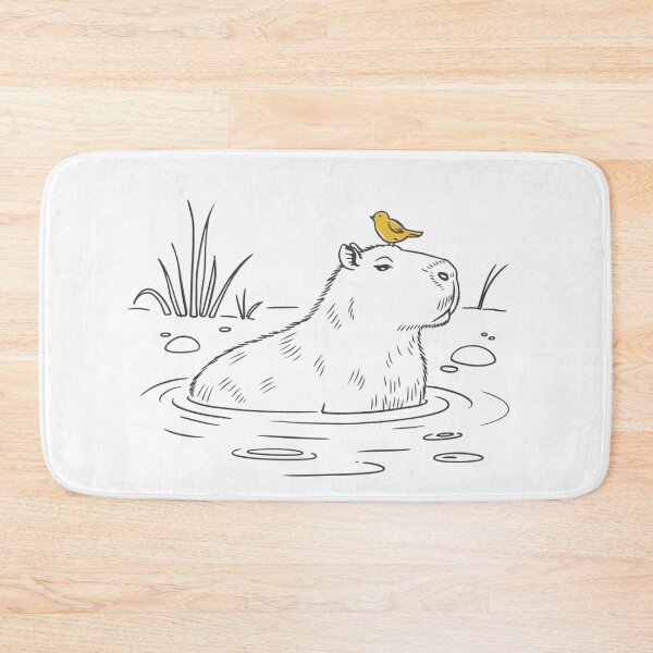 Item preview, Minimalist Capybara & Bird Design - Cute and Relaxing Artwork designed and sold by CircinusStore.