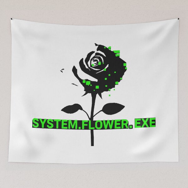 Artikelvorschau, SYSTEM.FLOWER.EXE Glitch Rose | Cyberpunk Pixel Art & Webcore Ästhetik entworfen und verkauft von Taanva.