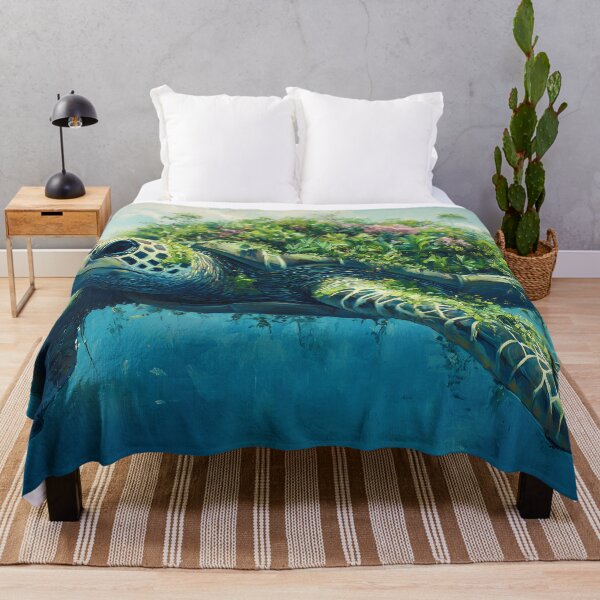 Item preview, Sea Turtle Series – Floating Garden Shell Painting designed and sold by CuongArtLab.