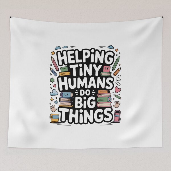 Item preview, Funny Teacher Shirt Design: Helping Tiny Humans Do Big Things designed and sold by Merchall  store.
