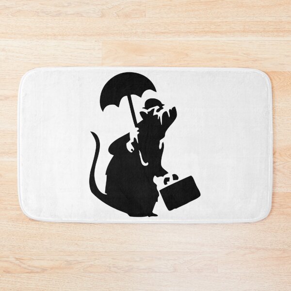 Item preview, Stencil Commuter Rat With Umbrella and Briefcase designed and sold by DonVivaldo.