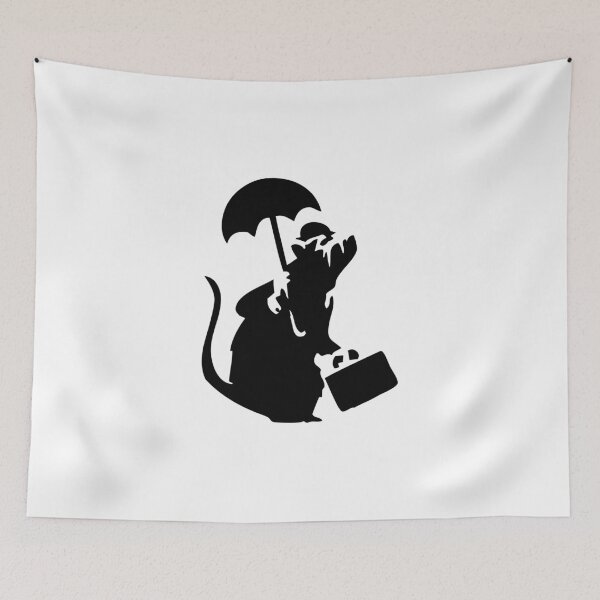 Item preview, Stencil Commuter Rat With Umbrella and Briefcase designed and sold by DonVivaldo.