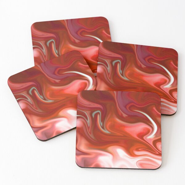 Item preview, Abstract Red Swirl – Modern Fluid Art in Fiery Shades designed and sold by DreamPixelPrint.