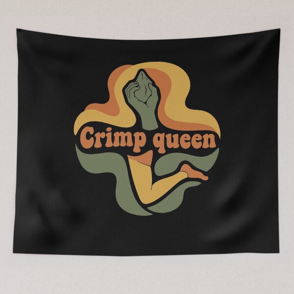 Item preview, Crimp Queen Climbing Bouldering Rock Climber designed and sold by LuminOrb.
