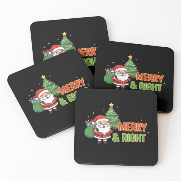 Item preview, Merry & Right – Cute Santa Christmas Design designed and sold by Dogandesighn.