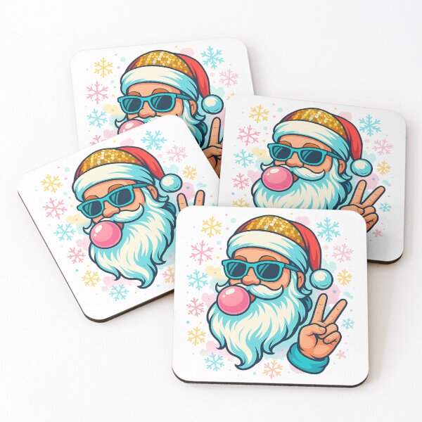 Item preview, Santa Blowing Bubble - Christmas Bubble Gum Peace Sign designed and sold by ZBIFBOUETLA.