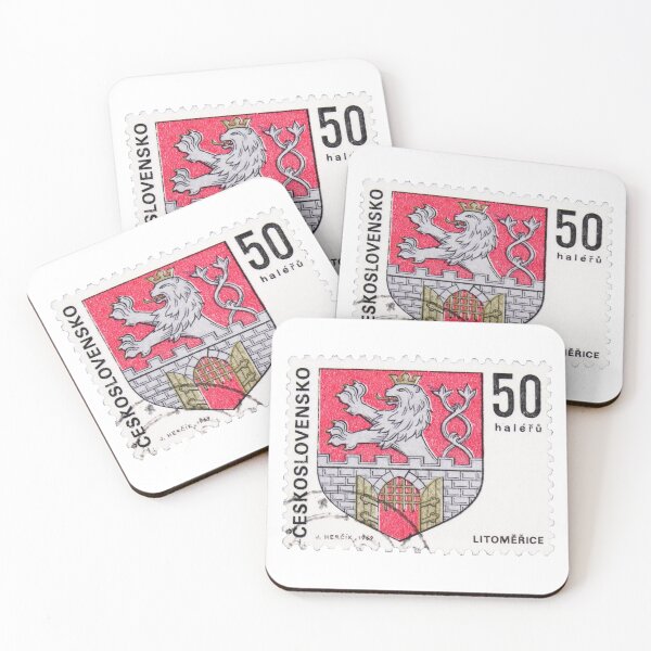 Item preview, Czechoslovakia Shield Vintage Postage Stamp designed and sold by red-amber65.