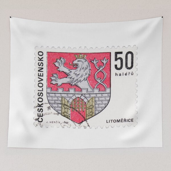 Item preview, Czechoslovakia Shield Vintage Postage Stamp designed and sold by red-amber65.