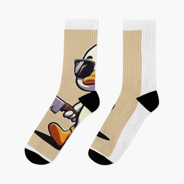 Item preview, Drawing of a cool duck with a knife design designed and sold by NivyasArtistry.