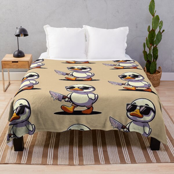 Item preview, Drawing of a cool duck with a knife design designed and sold by NivyasArtistry.