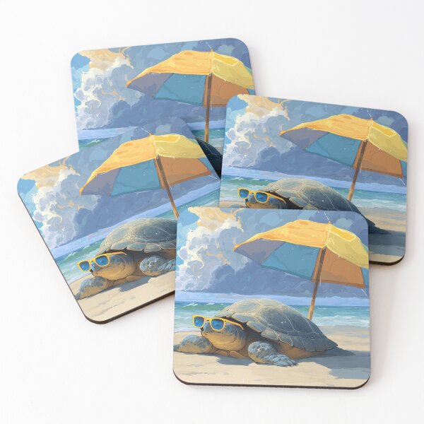 Item preview, Sea Turtle Series – Breezy Beach Lounge Painting designed and sold by CuongArtLab.