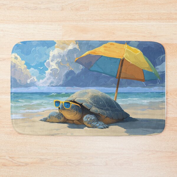 Item preview, Sea Turtle Series – Breezy Beach Lounge Painting designed and sold by CuongArtLab.