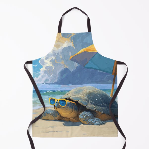 Item preview, Sea Turtle Series – Breezy Beach Lounge Painting designed and sold by CuongArtLab.